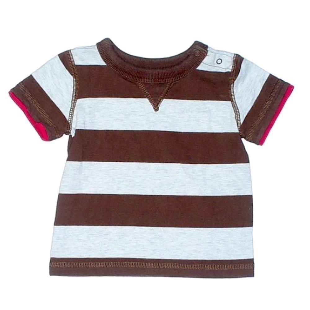Baby Gap Striped Crewneck short sleeve T-shirt baby boy 12-18 months brown
